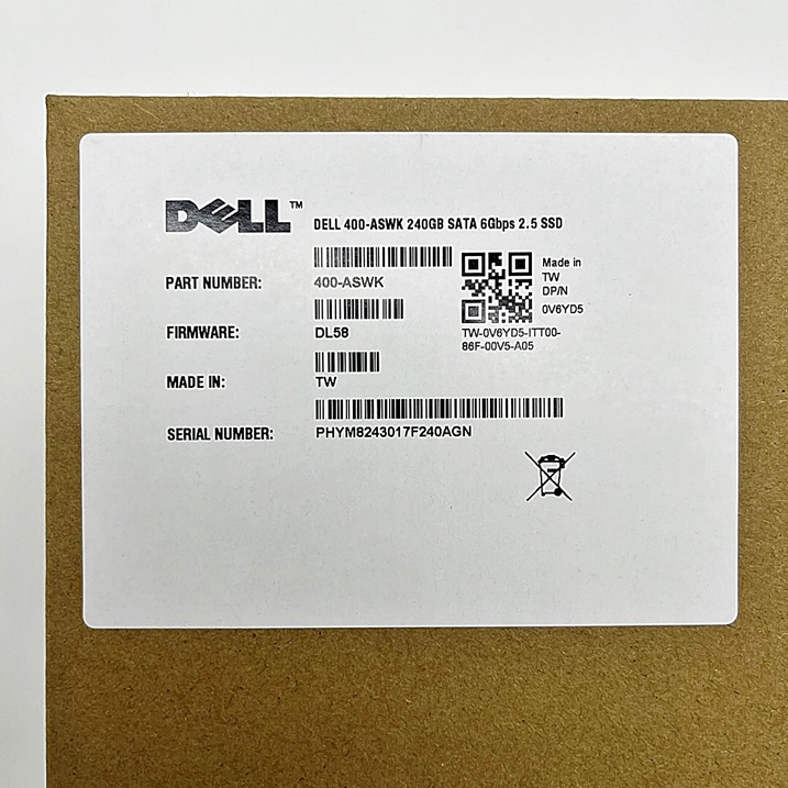 NEW DELL 400-ASWK 0V6YD5 [TorCompTH Thailand ขายจำหน่าย ราคา] Dell 240GB 6G SSD SATA 2.5in HDD Intel S46000 with Tray for R440