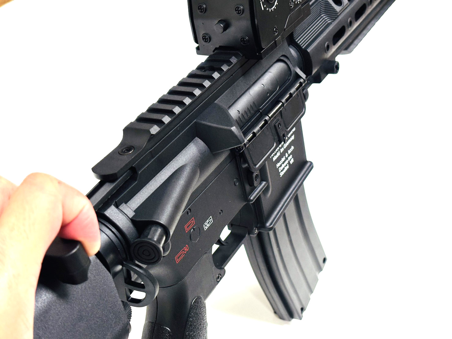 ปืนเจล ปืนเจลไฟฟ้า รุ่น HK416 รุ่นพิเศษเฟืองเหล็ก ท่ออลู (Sime&Full&Blowback)