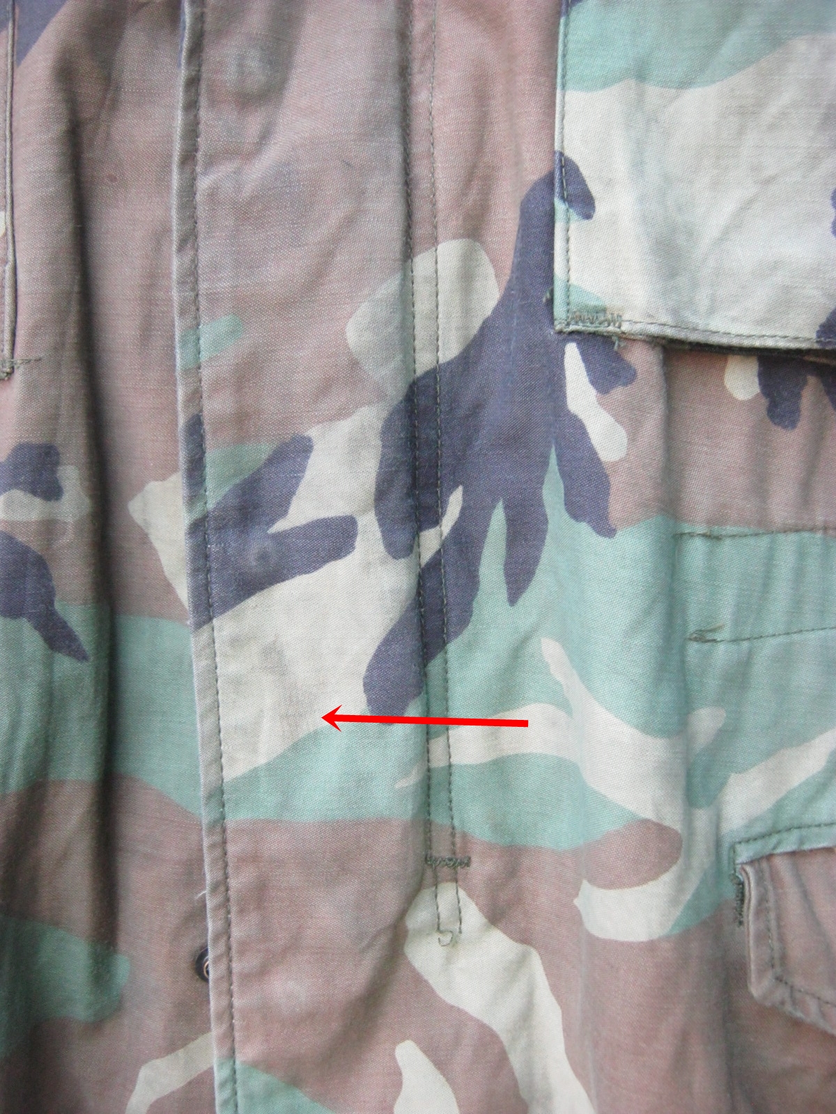 เสื้อM65 ลายพรางwoodland Large short