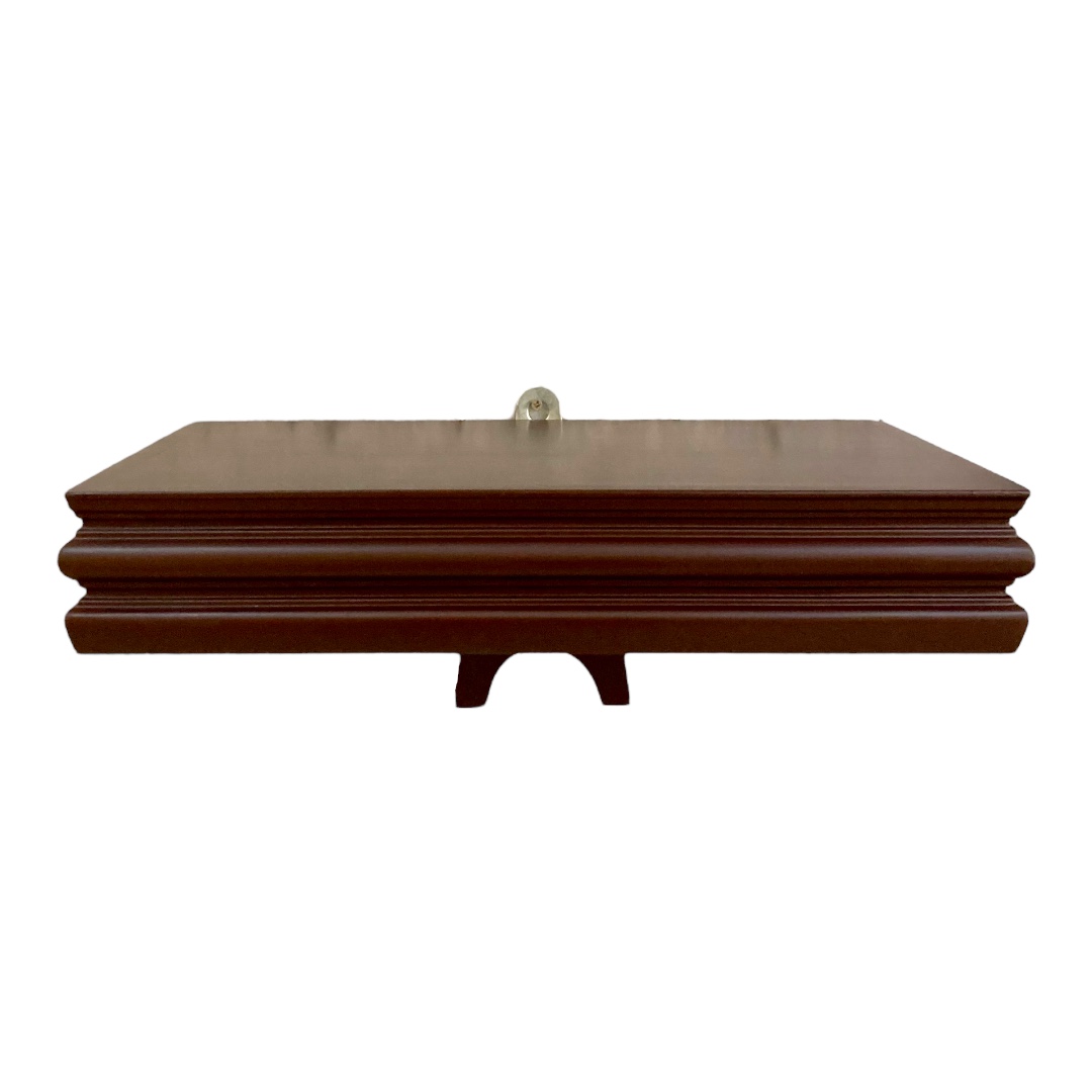 หิ้งโมเดิร์นลายบัว สีน้ำตาล