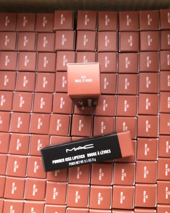 ลิป Mac powder kiss lipstick 3g. #314Mullitover