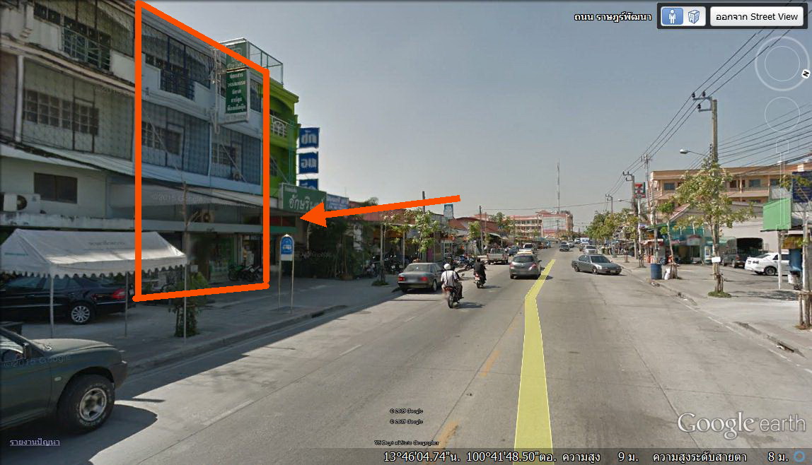 ให้เช่า ตึกแถว-อาคารพาณิชย์ 3 ชั้น 2 คูหาติดกัน ริมถนนราษฎร์พัฒนา (ซ.มิสทีน อยู่ตรงกลางระหว่างซ.รามคำแหง 158 และ 160)
