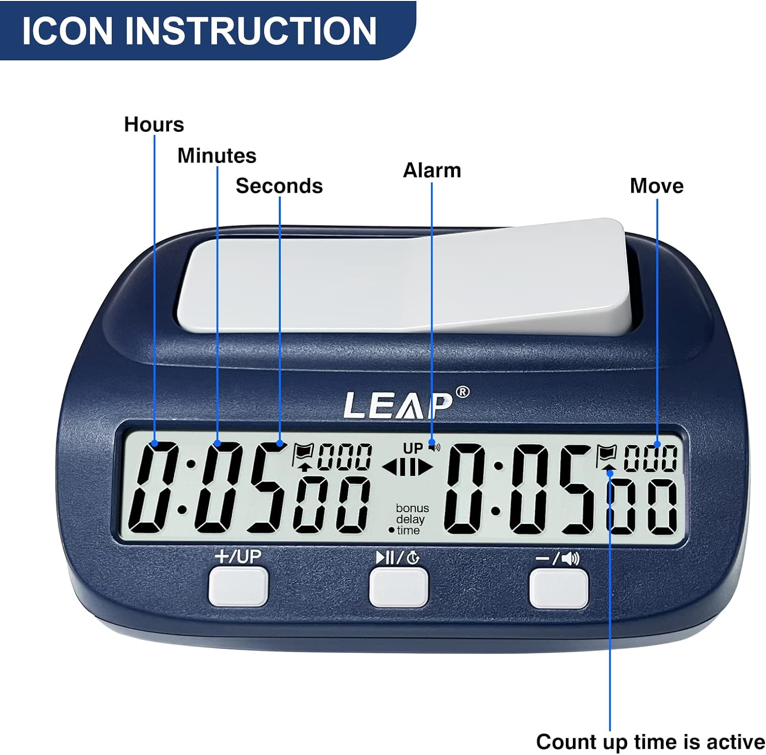 นาฬิกาจับเวลาเอแม็ท Leap Easy Digital Clock PQ9923