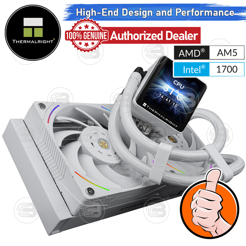 [CoolBlasterThai] Thermalright FROZEN VISION 240 WHITE ARGB AIO Liquid CPU Cooler (AM5/LGA1851 Ready) ประกัน 6 ปี