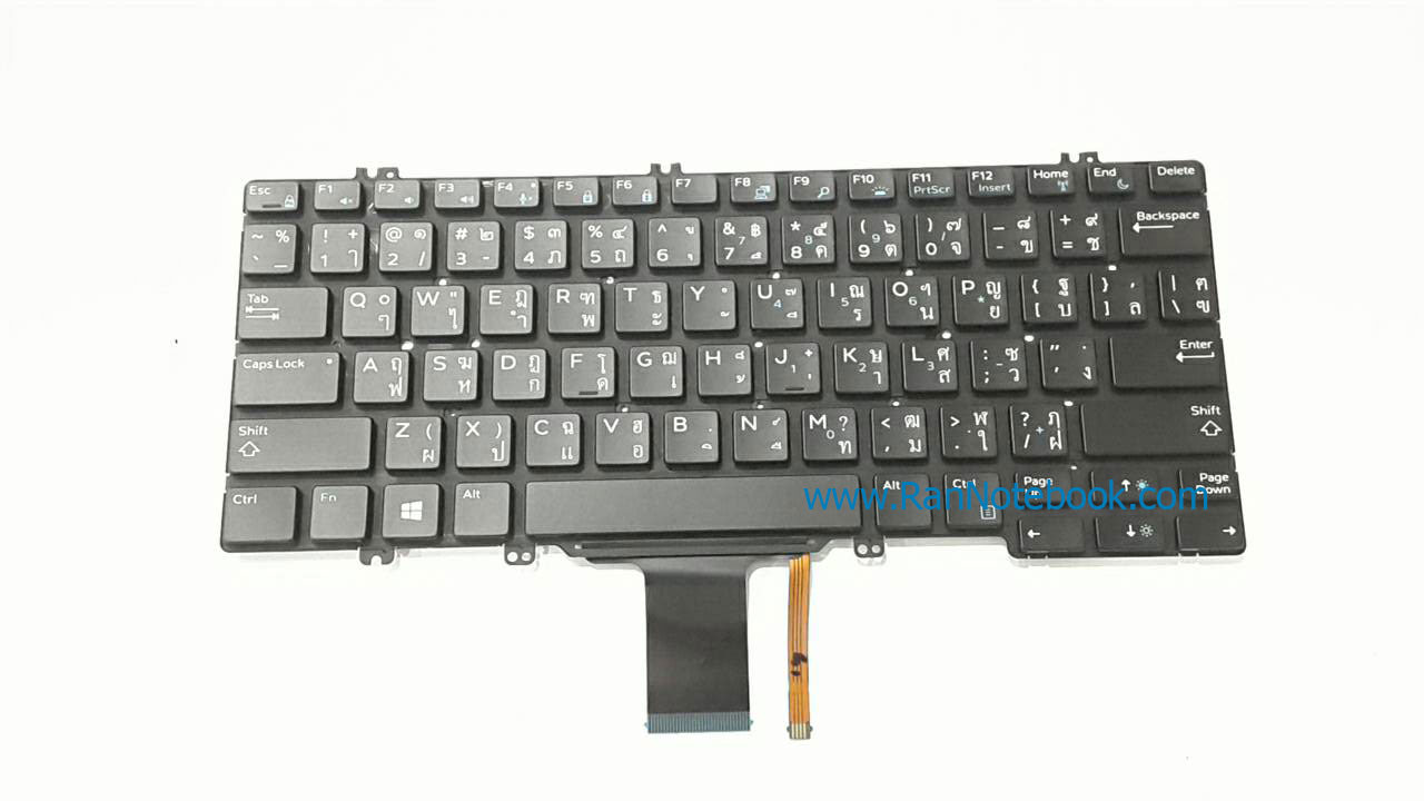 Keyboard Dell Latitude 7380, คีย์บอร์ด มีไฟ Backlit แป้นพิมพ์ Thai/Eng Dell Latitude JTPG2 ของแท้รับประกันศูนย์ Dell Thailand On-site Service
