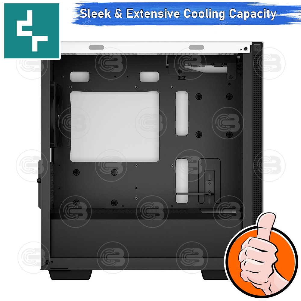 [CoolBlasterThai] DEEPCOOL CH370 WH Micro-ATX High-Airflow PC Case WHITE ประกัน 1 ปี