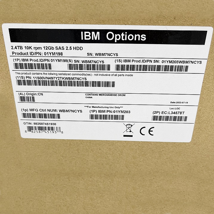 IBM 01YM198, 01YM203 [TorCompTH Thailand ขาย จำหน่าย ราคา] IBM 2.4TB 10K SAS 2.5IN SFF HDD for 2078-124 V5010/V5000 G2