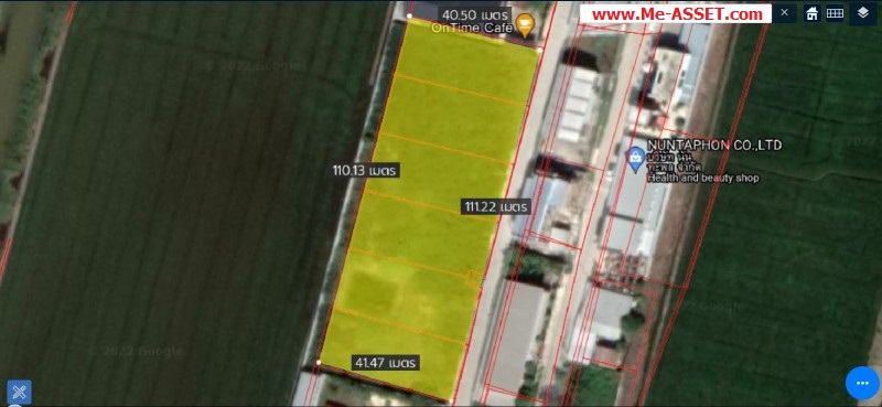 ขายที่ดินถมแล้ว ติดถนน ย่าน บ้านคลอง หน้าไม้ ลาดหลุมแก้ว ปทุมธานี : ใกล้ อบต.หน้าไม้ : 200 ตารางวา มี 6 แปลงติดกัน