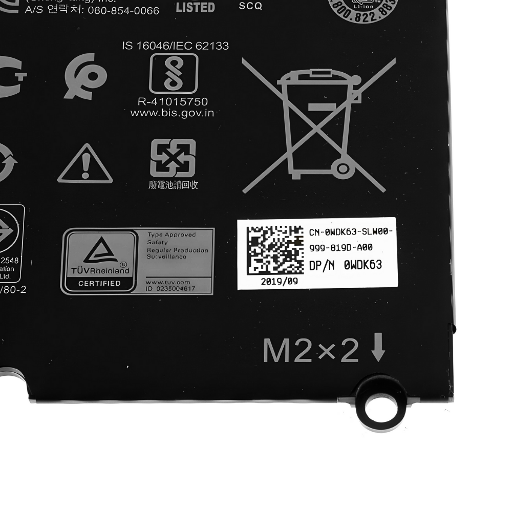 Battery Dell Inspiron 7391 2-in-1, 4-Cell 45Wh, แบตเตอรี่ Dell HK6N5 ของแท้รับประกันศูนย์ Dell Thailand ราคาไม่แพง
