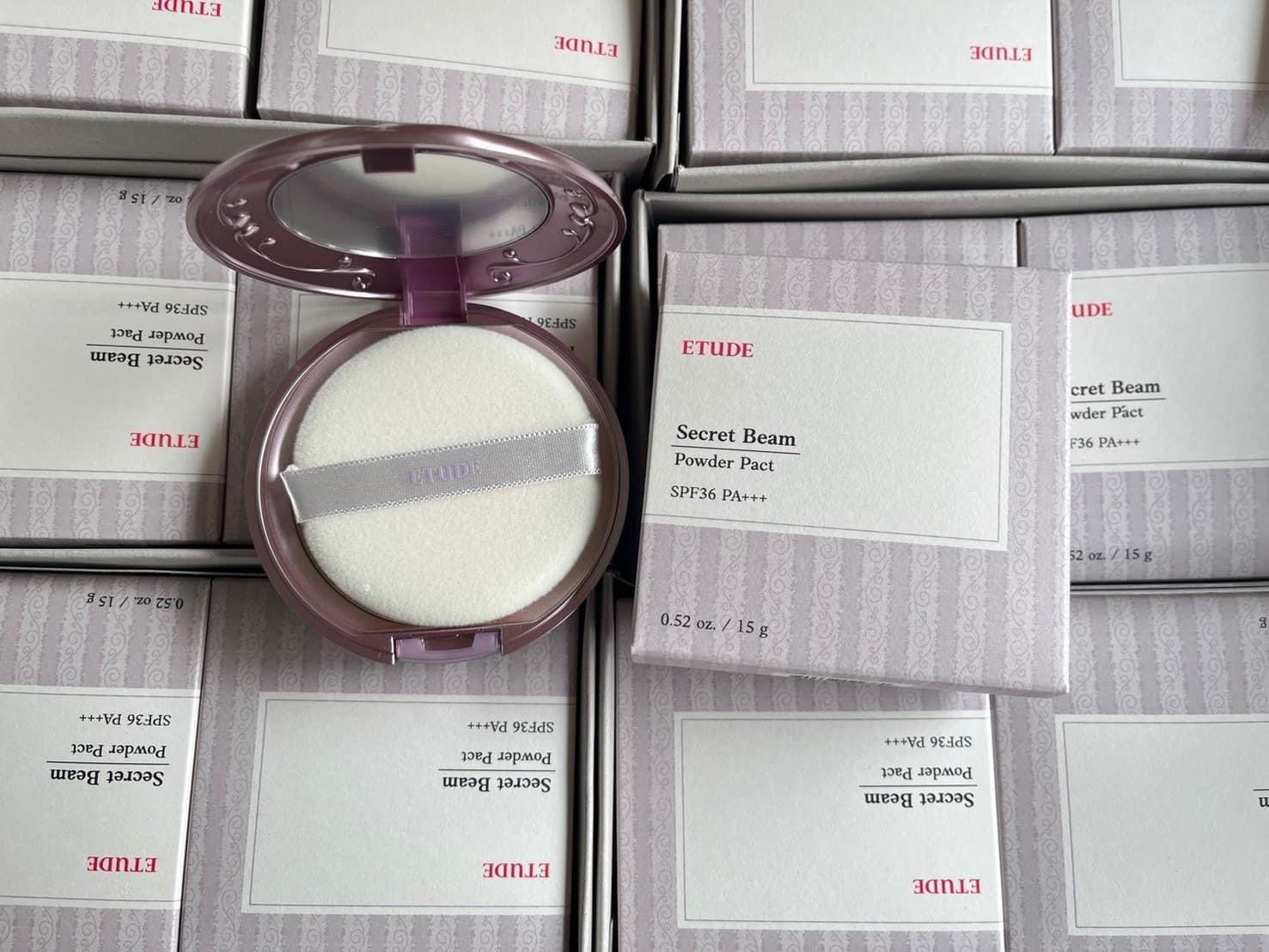 แป้งฝุ่นอัดแข็ง Etude House Secret Beam Powder Pact SPF36/PA+++ สี Natural Pearl Beige