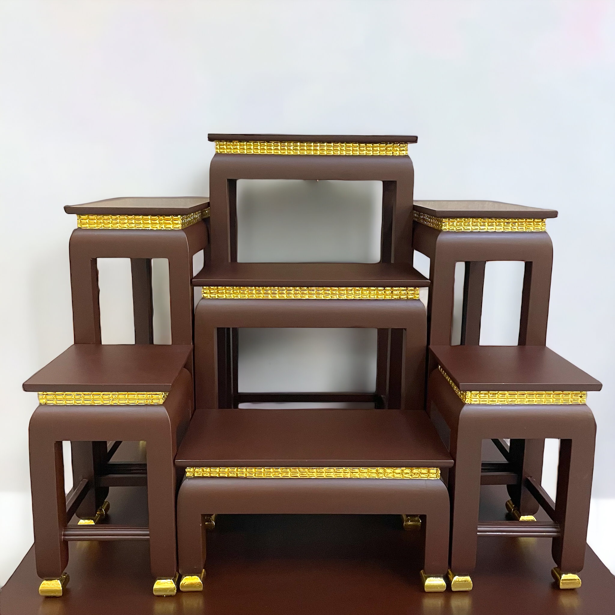 โต๊ะหมู่ 7 หน้า 6 พิกุลน้ำตาล ขาตุ่ม