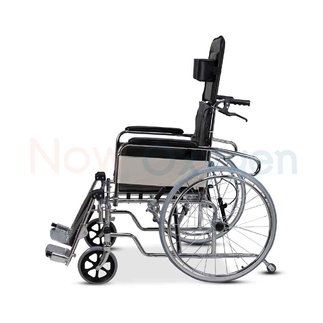 รถเข็นแมนนวล รุ่นพนักพิงสูง ปรับเอนนอน ปรับเหยียดขา ( Strong Manual High Back ) รับประกัน 1 ปี