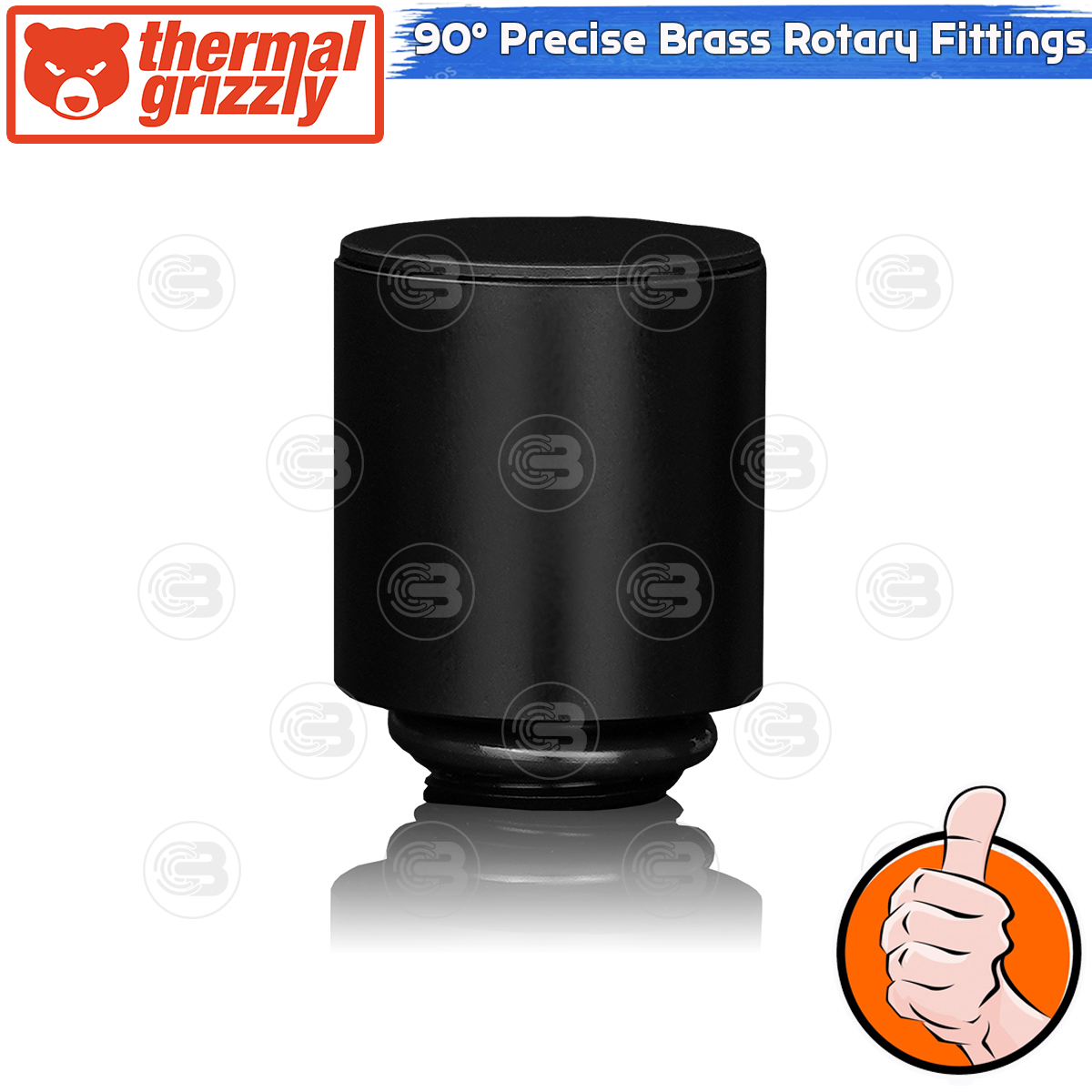 [CoolBlasterThai] Thermal Grizzly DeltaMate Rotary 90° Fittings Black Machined Brass