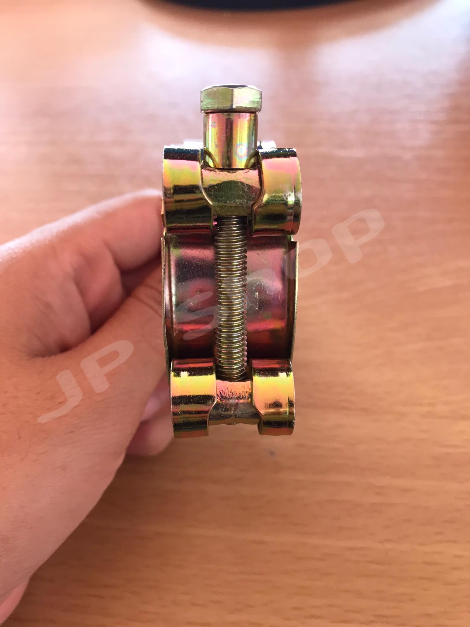 เข็มขัดรัดท่อชุบซิงค์ ปลอกรัดชุบซิงค์ขนาด52-55มม. #5255