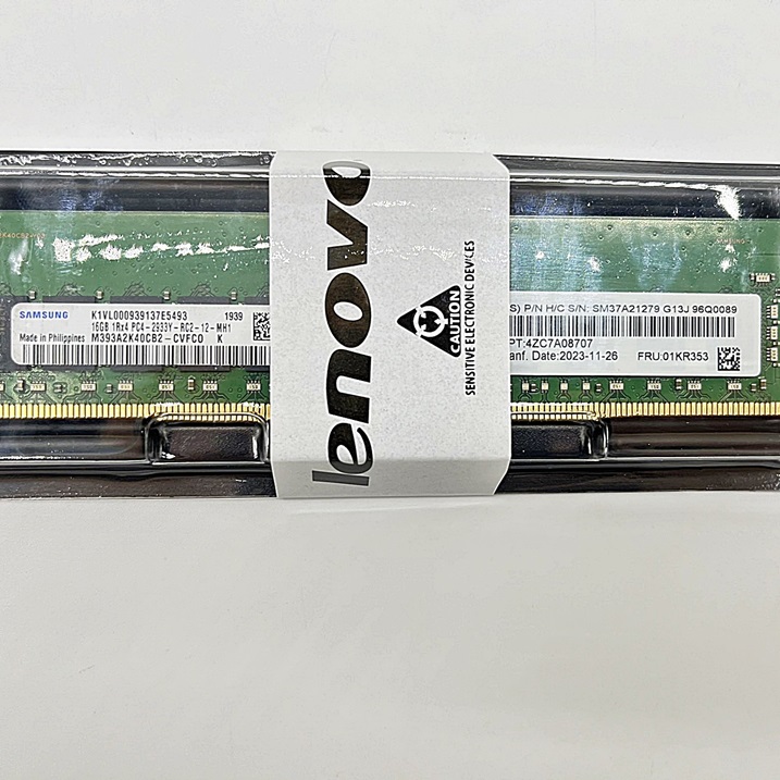 LENOVO 4ZC7A08707 01KR353 , B4LY [TorCompTH Thailand ขาย จำหน่าย ราคา] ThinkSystem 16GB TruDDR4 2933 MHz (1Rx4 1.2V) RDIMM