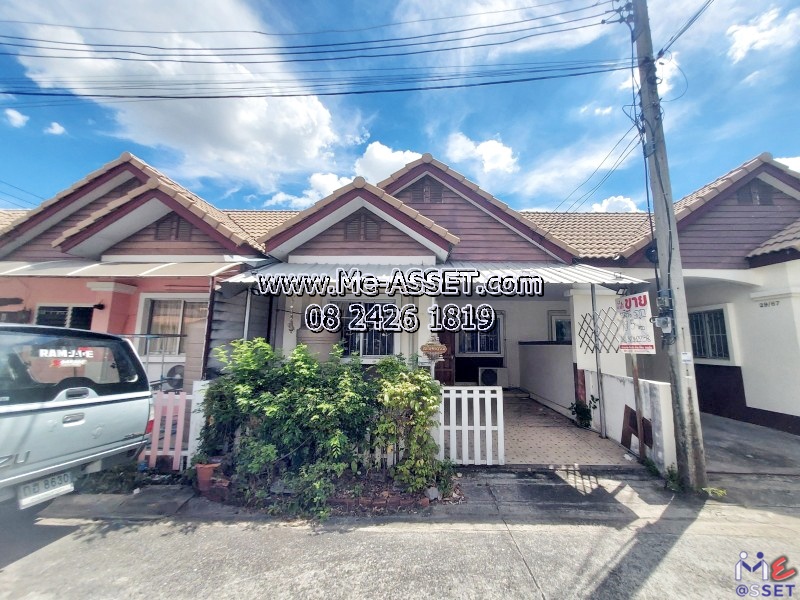 ขายถูกทาวน์โฮมต้นโครงการ ย่าน ซอยวัดท่าเกวียน เลียบคลองพระอุดม คลองบางไผ่ วัดทองสะอาด ลาดหลุมแก้ว : ม.บ้านสวนธนาการ์เด้น : 1 ชั้น 19.5 ตร.วา