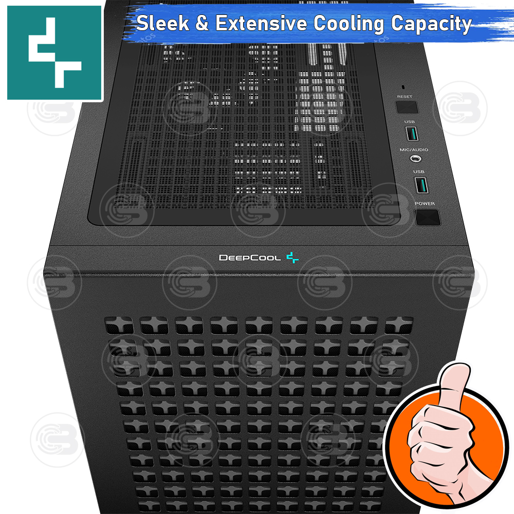 [CoolBlasterThai] DEEPCOOL CH370 Micro-ATX High-Airflow PC Case ประกัน 1 ปี