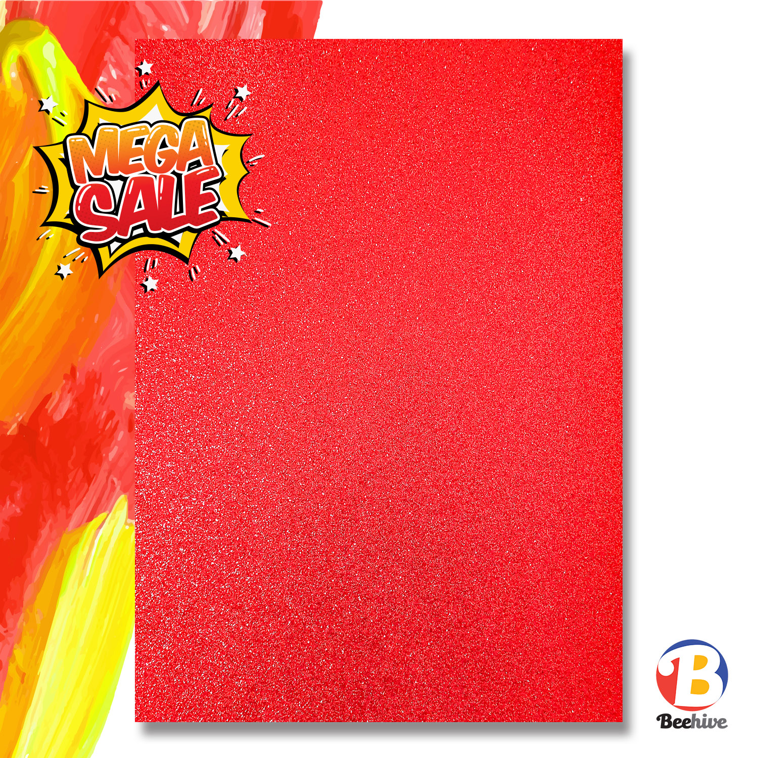 โฟมยาง EVA กากเพชร หนา 2 มิล 70x50 ซม. Beehive Foam Sheet