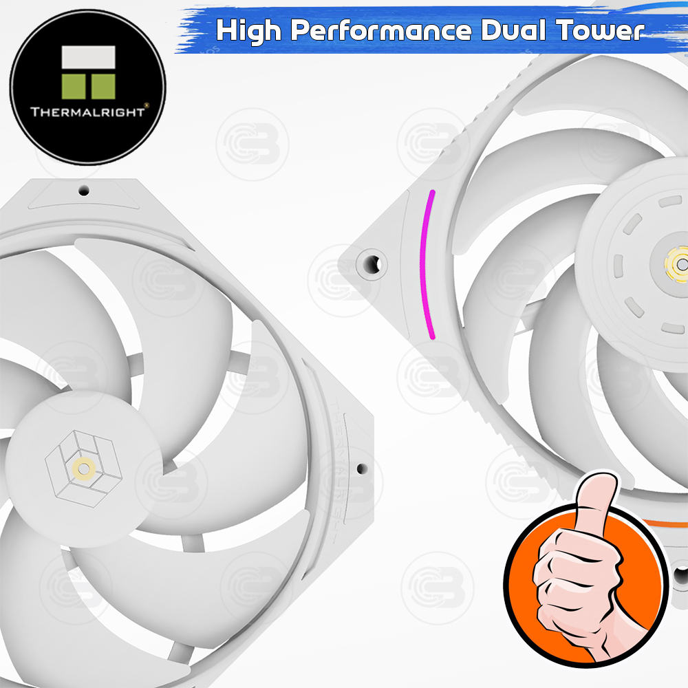 [CoolBlasterThai] Thermalright Royal Pretor 130 Ultra White CPU Heat Sink (AM5/LGA1851 Ready) ประกัน 5 ปี