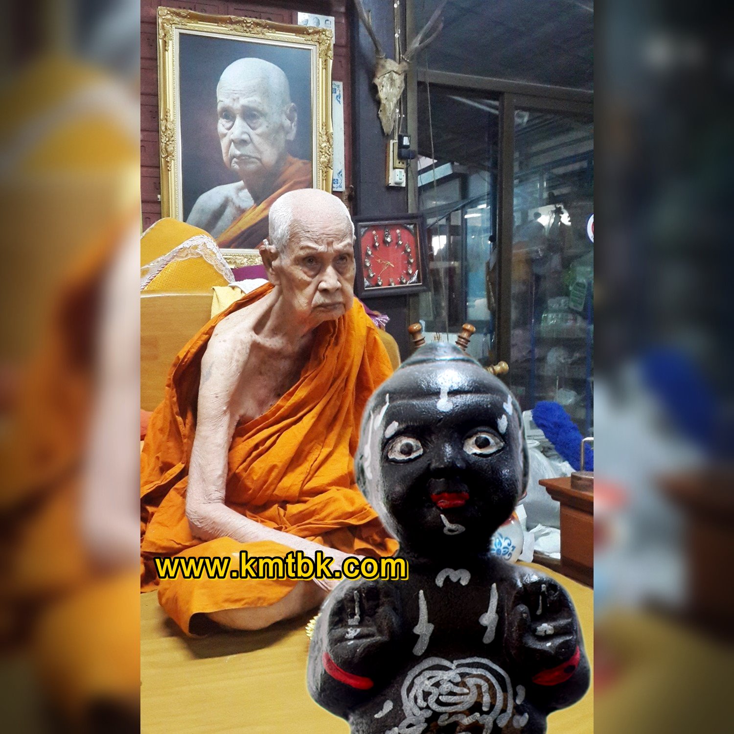 กุมารทองมหารวย หลวงปู่แย้ม วัดสามง่าม จ.นครปฐม ขนาดตั้งบูชา ปี2558 ของแท้จากวัด