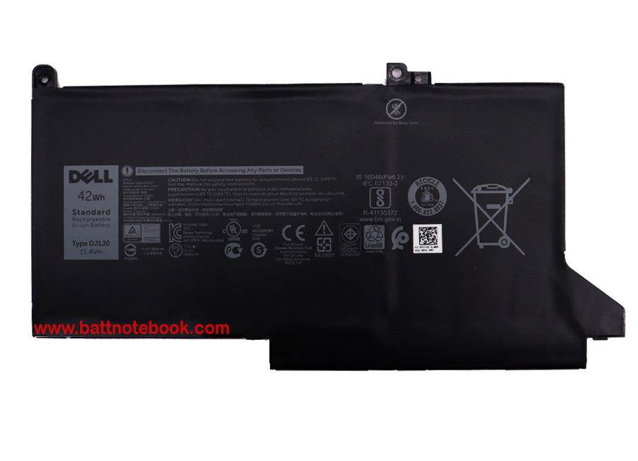 Battery DELL Latitude 7390 42Whr DJ1J0 แบตเตอรี่โน๊ตบุ๊ค DELL Latitude 7390 แบตแท้ ตรงรุ่น ตรงสเปค รับประกันศูนย์ Dell Thailand ราคา พิเศษ