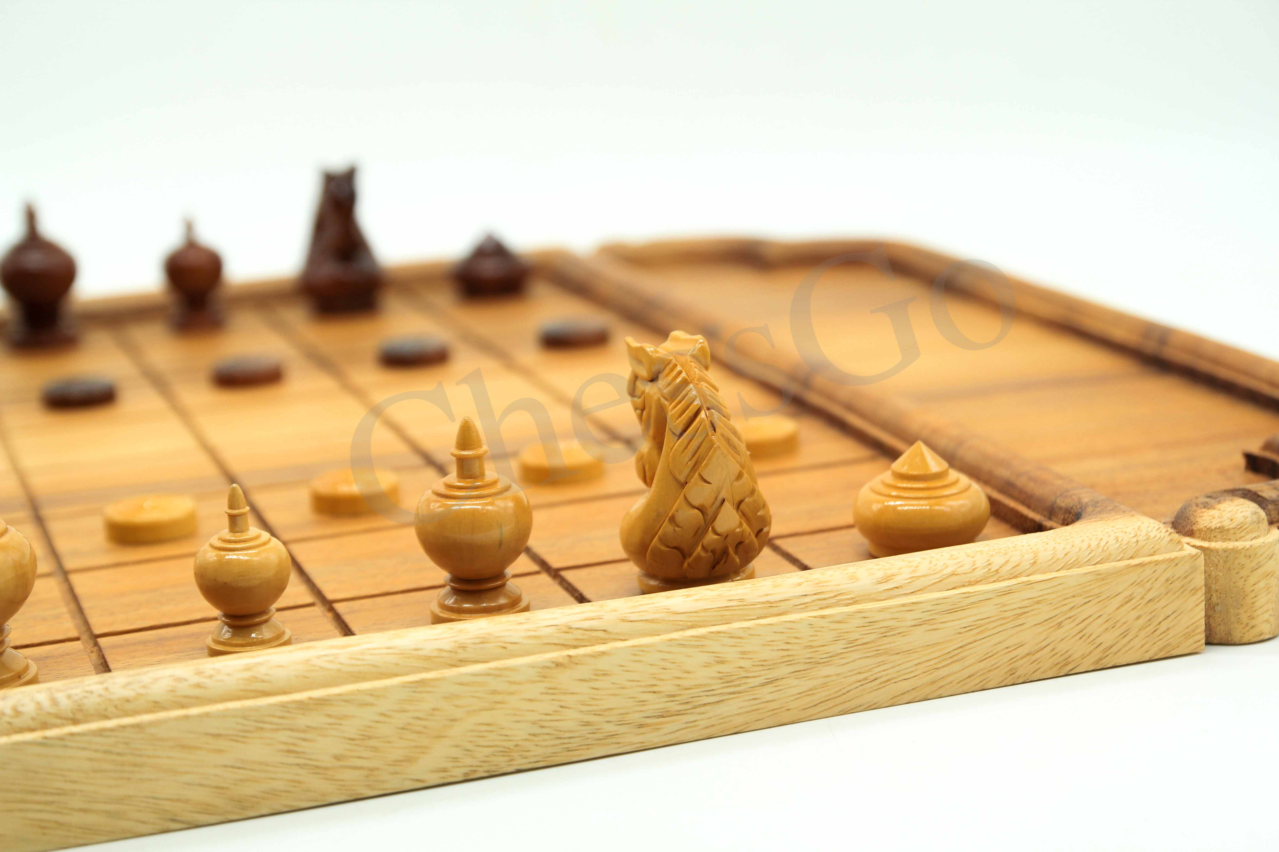 ชุดหมากรุกไทยไม้พฤกษ์A(ตัวไม้รุ่นหงส์มังกร)