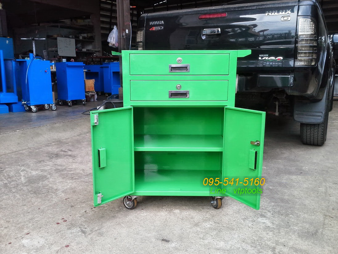 ตู้เครื่องมือ2ชั้น ด้านล่างเป็นประตูซ้าย/ขวา