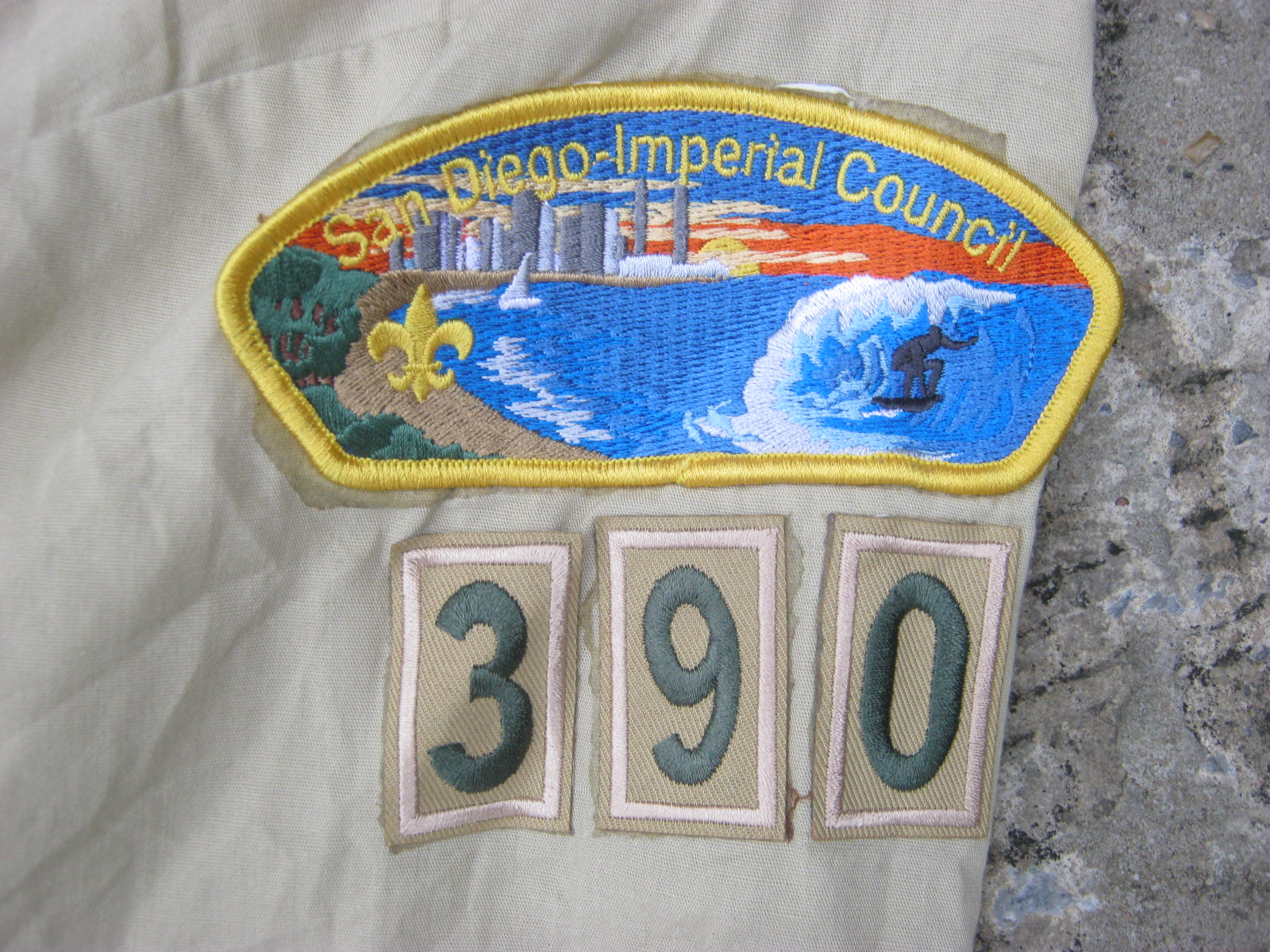 เสื้อลูกเสือแขนสั้น อเมริกา พร้อมอาร์มที่ระลึก