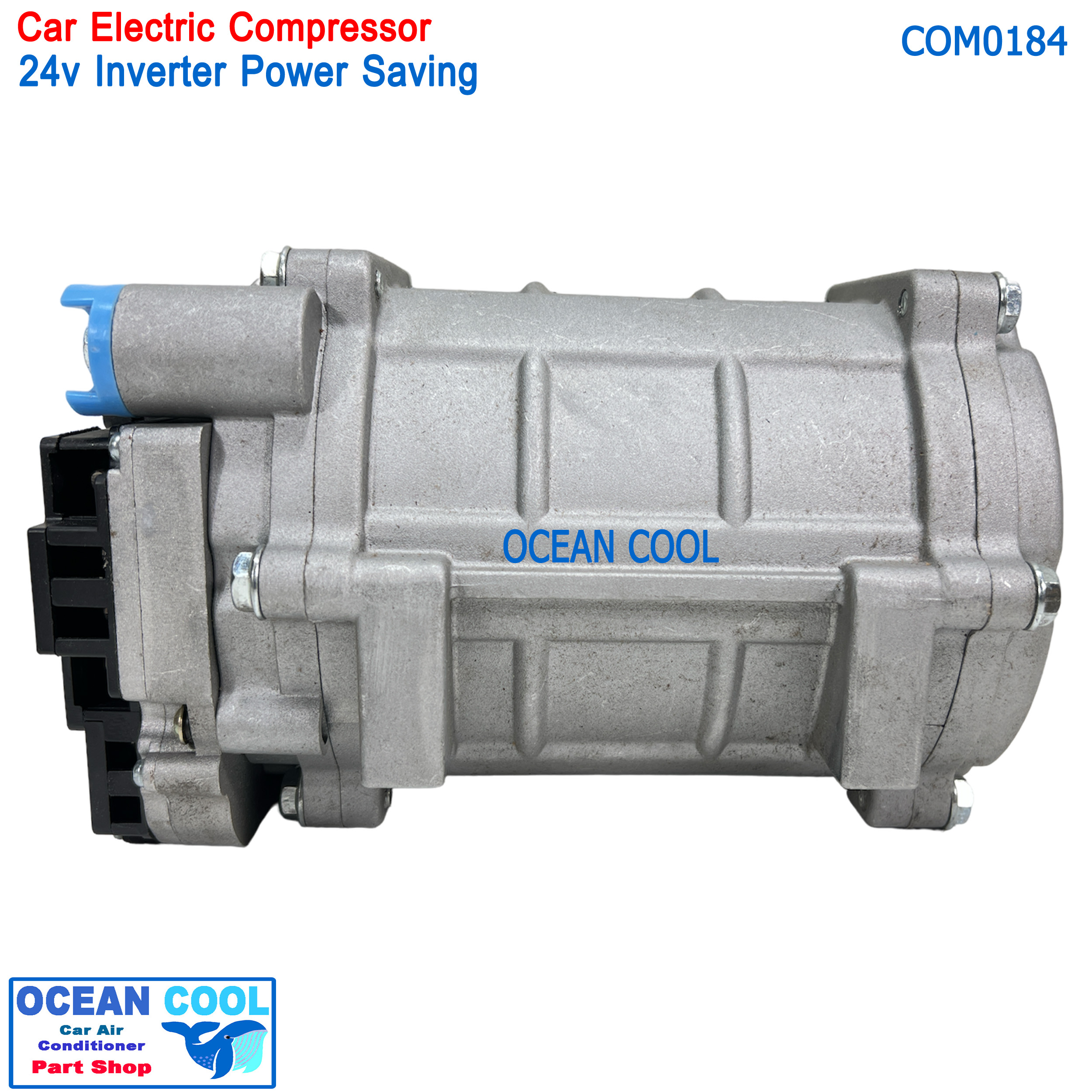 คอมเพรสเซอร์ ไฟฟ้า 24V อินเวอร์เตอร์ COM0184 มีช่องต่อ คุมความเร็วพัดลม ได้ Electical Compressor inverter 24v ปรับควมเร็วรอบ คอมได้ คอมไฟฟ้า คอมแอร์ไฟฟ้า
