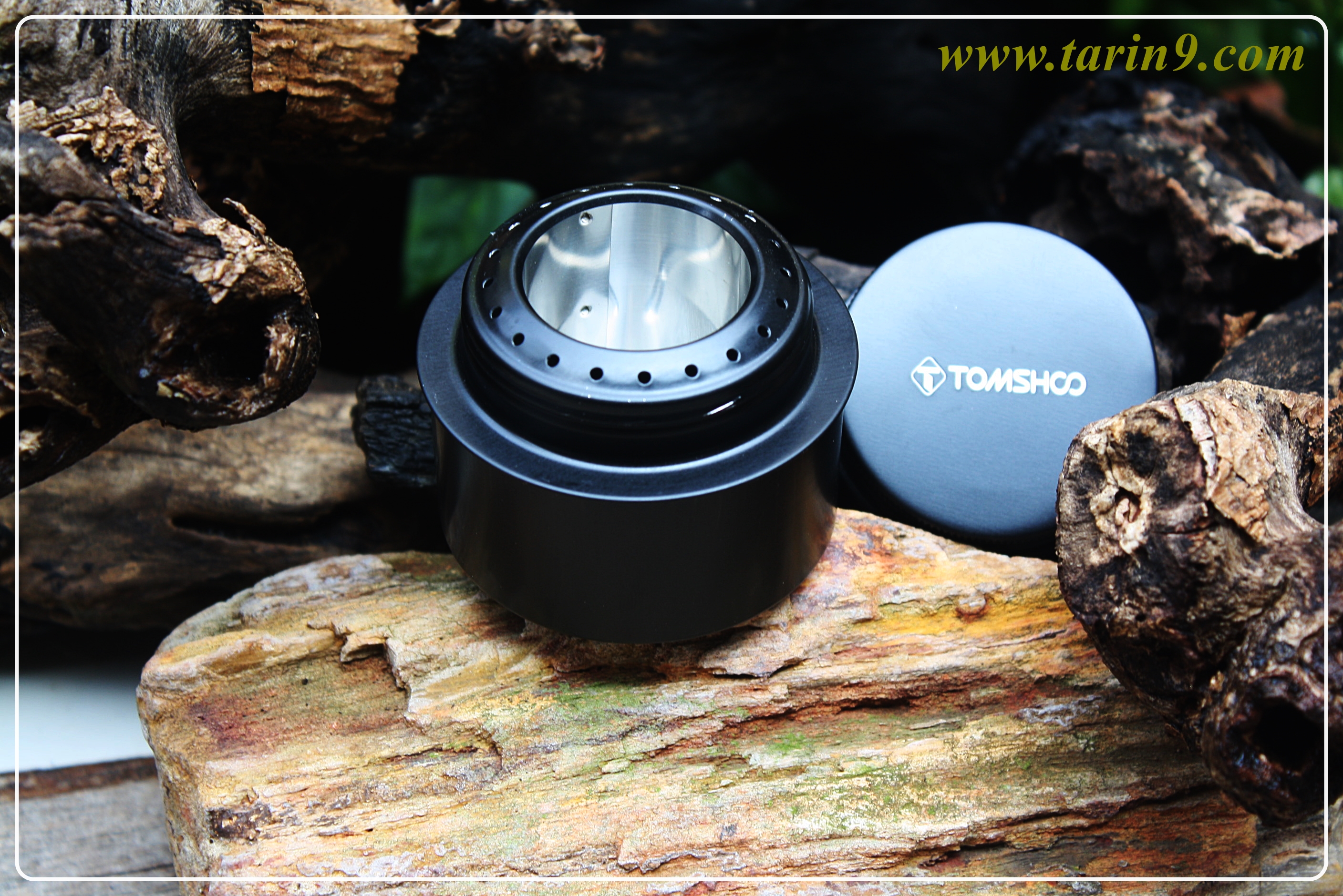 เตาแอลกอฮอล์ TOMSHOO แบบพกพา สีดำ