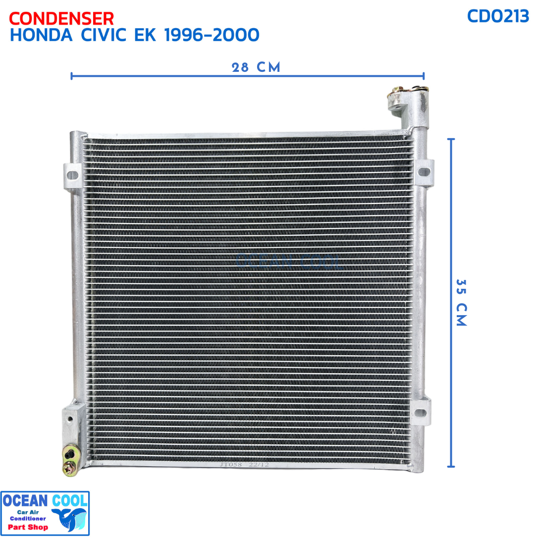 แผงแอร์ ซีวิค ตาโต ซีวิค อีเค ปี 1996 -2000 CD0213 CONDENSER HONDA CIVIC EK '96-'20 แผงรังผึ้งแอร์ แผงคอยล์ร้อน คอยล์ร้อน คอนเดนเซอร์ น้ำยาแอร์ R-134a
