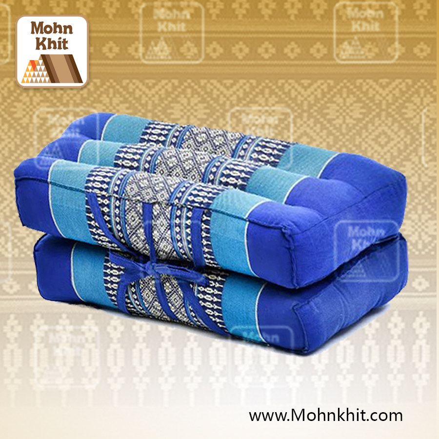 เบาะรองนั่ง เบาะรองนั่งพับเก็บได้ เบาะรองนั่งระนาดผ้าขิด สินค้า OTOP ขนาด 40x40x7Cm//Seat cushions Khit fabric