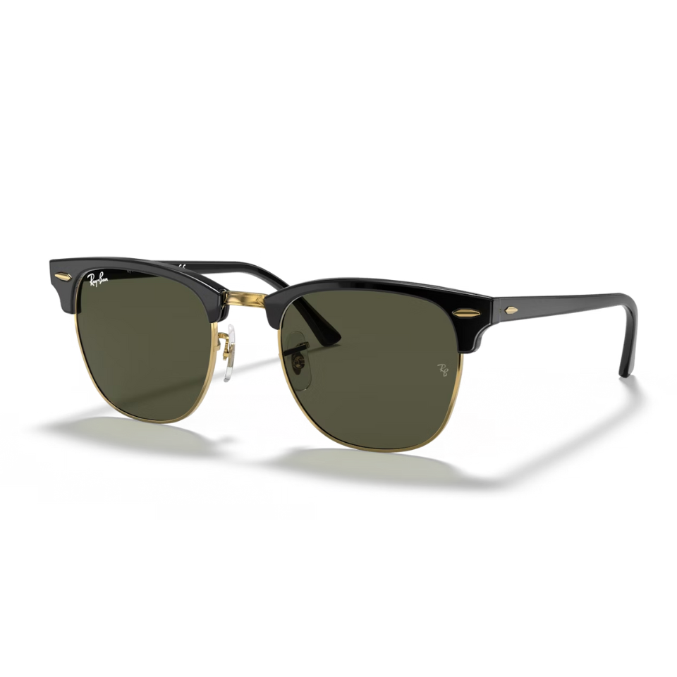 แว่นกันแดด Ray-Ban RB3016 W0365 Clubmaster Black/Gold G-15 S.51