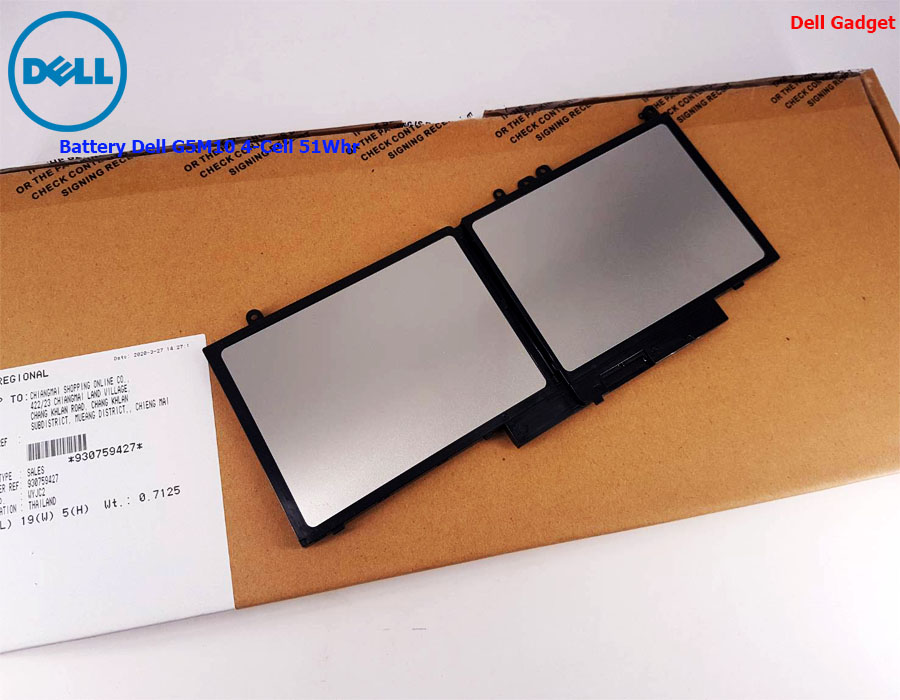 Battery Dell Latitude E5450, 4-Cell, 51Wh, แบตเตอรี่ Dell G5M10 ของแท้รับประกันศูนย์ Dell Thailand On-site Service