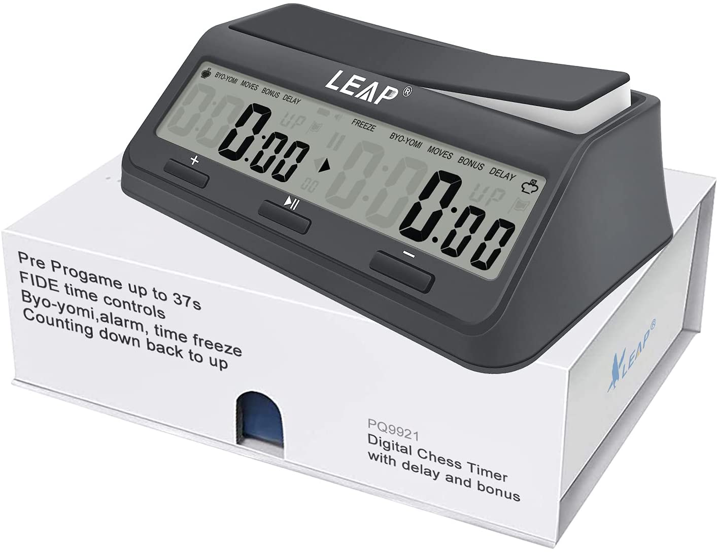 นาฬิกาจับเวลาหมากรุกแบบดิจิตอล Leap Digital Clock PQ9921