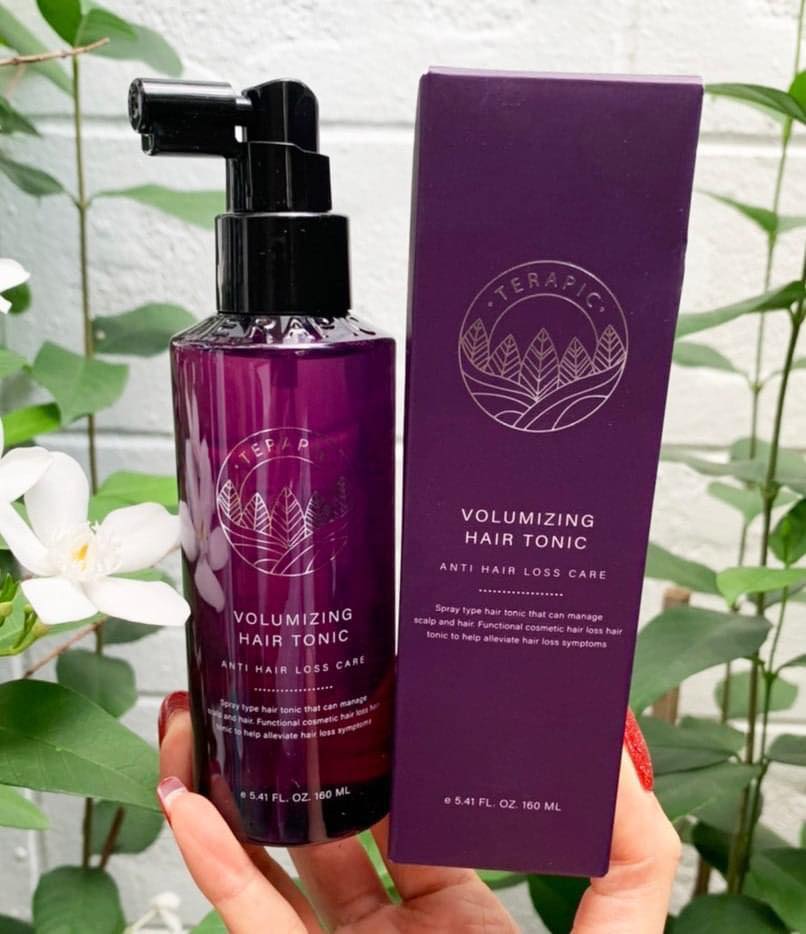 Terapic Volumizing Hair Tonic 160ml. สเปรย์บำรุงเส้นผมและหนังศีรษะ สีม่วง