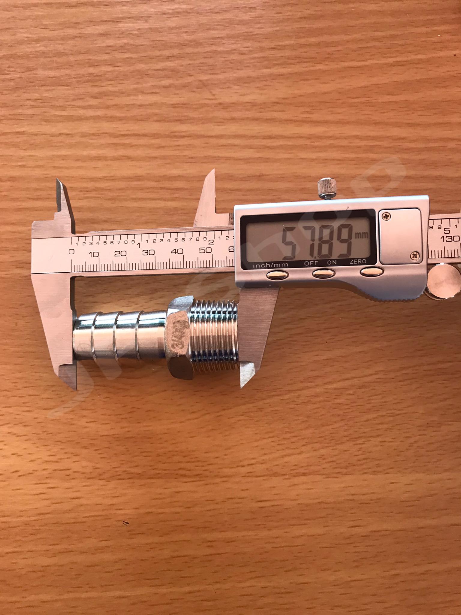 ข้อต่อหางไหล สแตนเลส304 ขนาด3/4 นิ้ว(6หุน) เกลียวนอก #12545