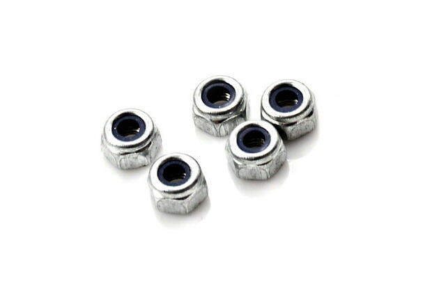 M3x0.5mm Stainless Steel Nylon Lock Hex Nut