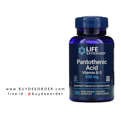 Life Extension Pantothenic Acid Vitamin B-5 500 mg 100 Capsules (Pre-order)