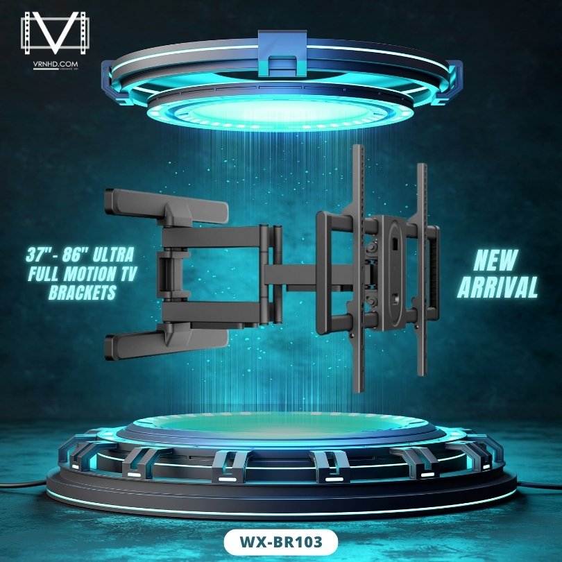 New WX-BR103 ขาแขวนทีวี 37"-86" Ultra Stylish Full-Motion TV Wall Mounts, Max VESA 600x400 mm., Weight Capacity 60Kg.