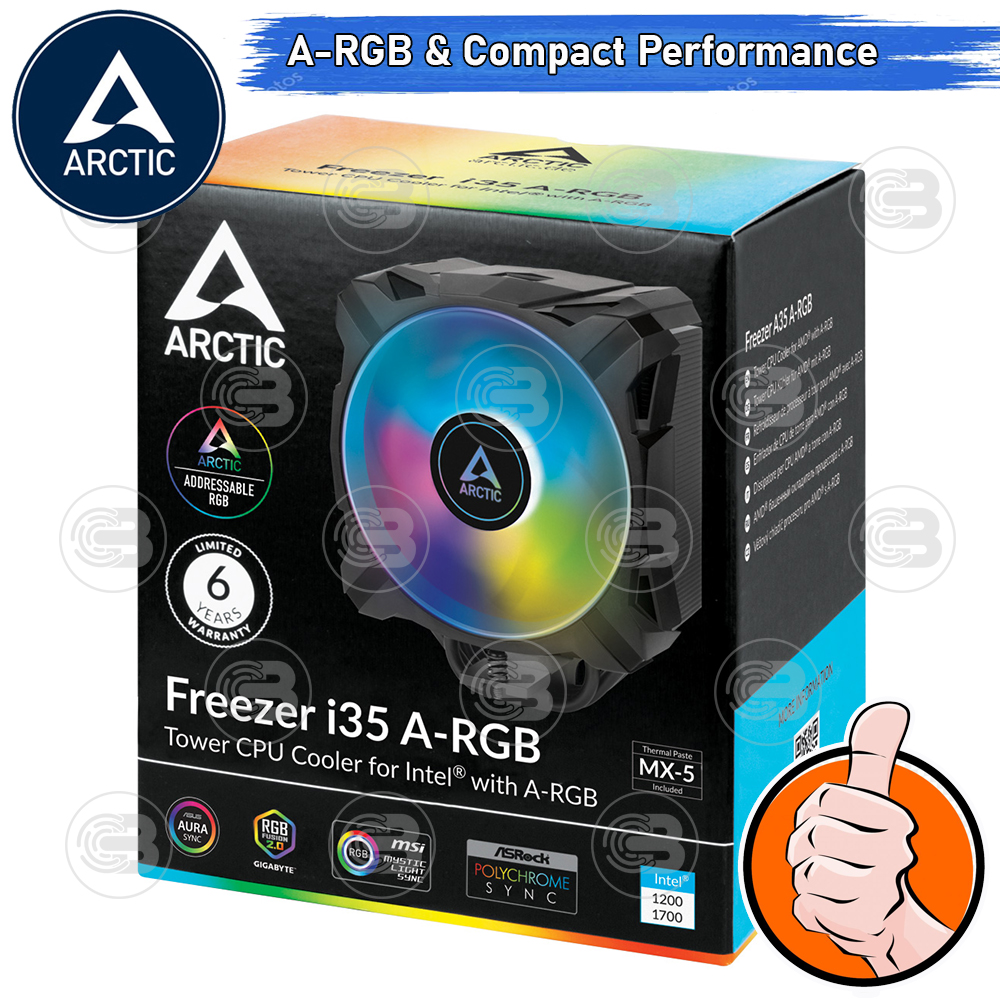[CoolBlasterThai] Arctic Freezer i35 A-RGB Tower CPU Cooler for Intel ประกัน 6 ปี (LGA1851/1700 Ready)
