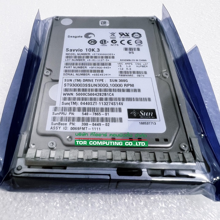 Sun 540-7865 [TorCompTH Thailand ขาย จำหน่าย ราคา] Sun 300GB 10K 6G SAS 2.5IN HDD