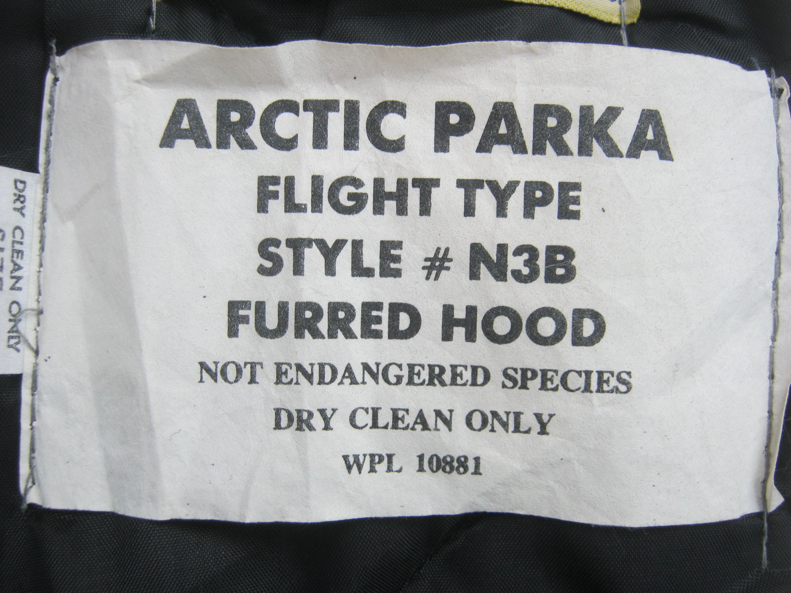 Corinth Mfg. N3B Nylon Arctic (Snorkel) Military Parka USA