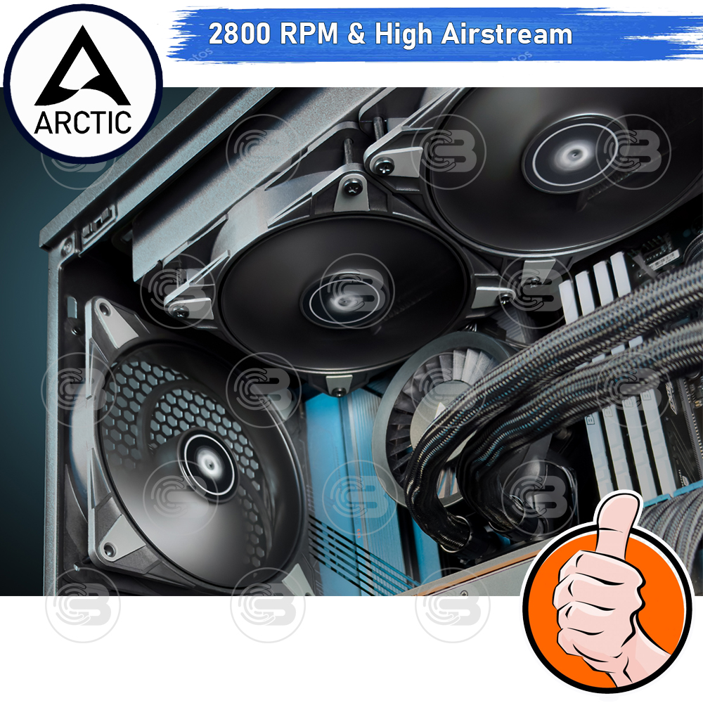 [CoolBlasterThai] ARCTIC P14 Max Black (BULK PACKAGING) 2800 RPM (size 140 mm.) PC Fan Case ประกัน 6 ปี