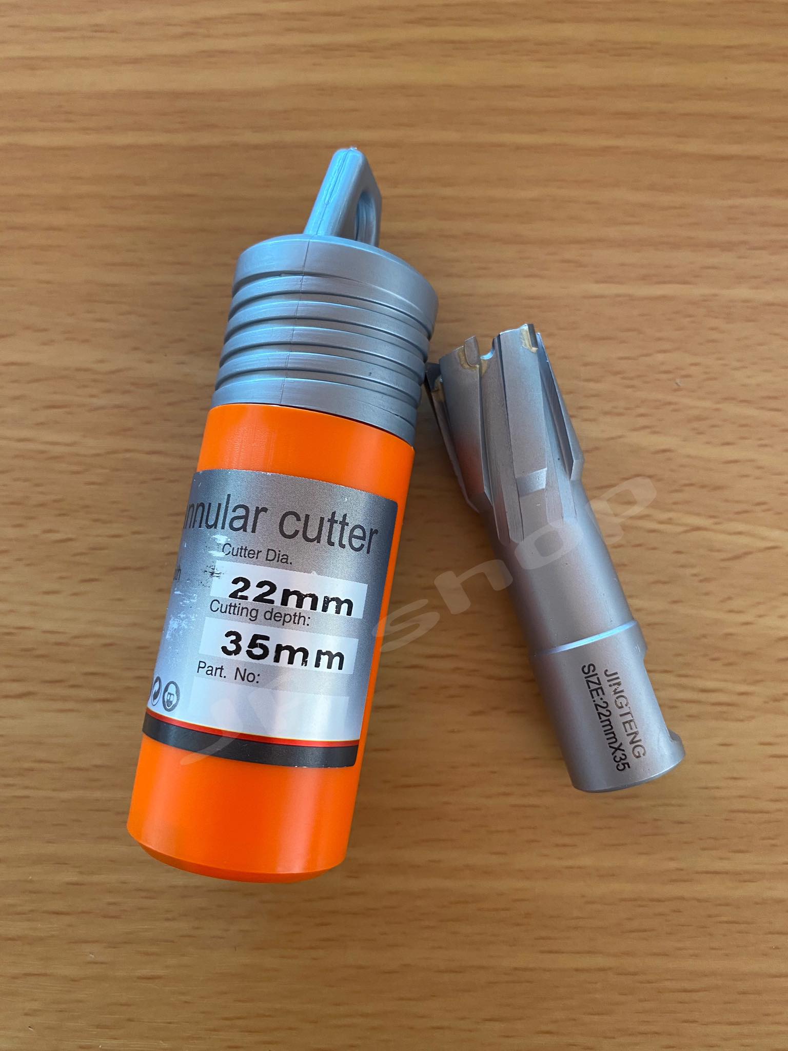 ดอกสว่านเจ็ทบอส แบบโฮลซอว์คาร์ไบสำหรับเจาะเหล็กหนา ด้วยสว่านแม่เหล็กไฟฟ้า ขนาด22*35มม. #2235