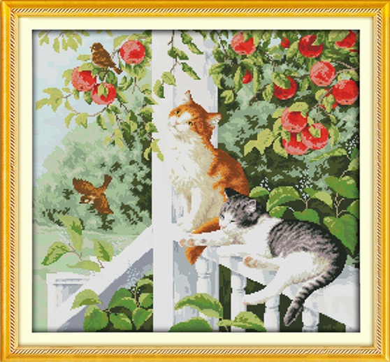 Two cats (ไม่พิมพ์/พิมพ์ลาย)