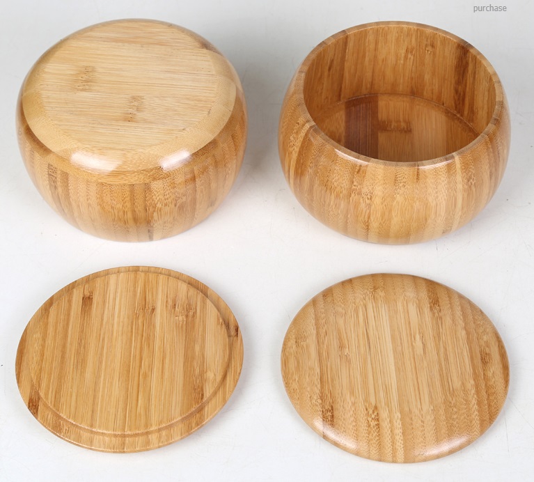 โถหมากล้อมไม้ไผ่ (2ใบ)