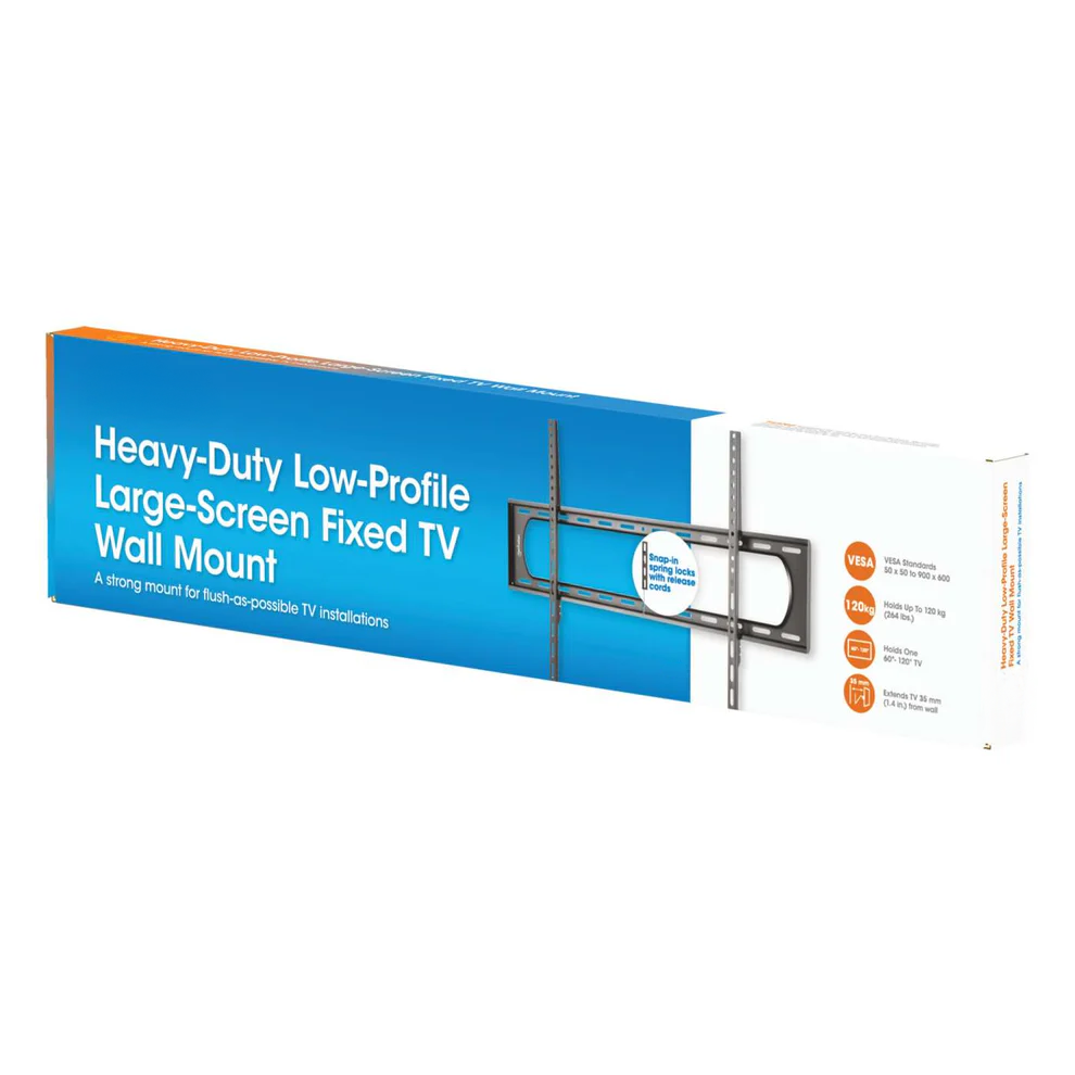 New! T960F ขาแขวนทีวี (ไม่ก้ม-เงย) Ultra Heavy-Duty XXL TV Wall Bracket for 60"-120", Max VESA 900x600 mm., Weight Capacity 120 Kg.