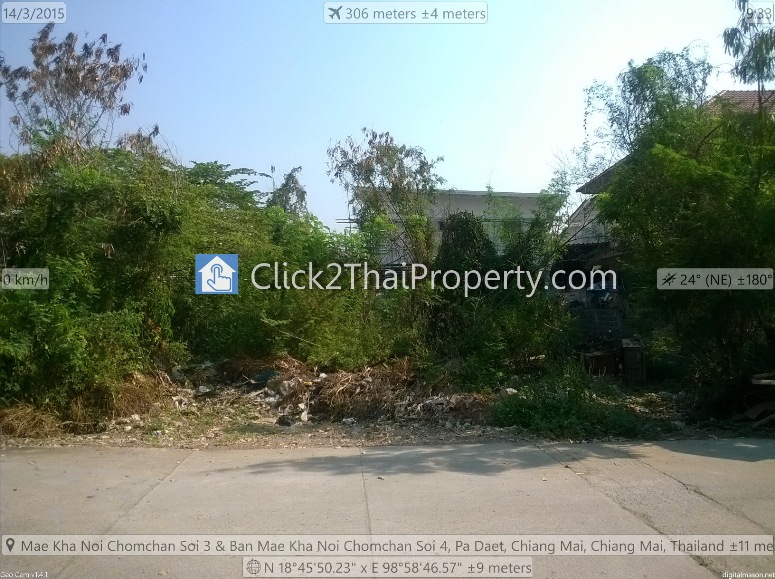 ขายถูกที่ดินสวยในแหล่งชุมชน ใกล้แยกเซ็นทรัลแอร์พอร์ต เชียงใหม่, Land in Chiangmai for Sale, 900 m. to Central Plaza Chiangmai Airport