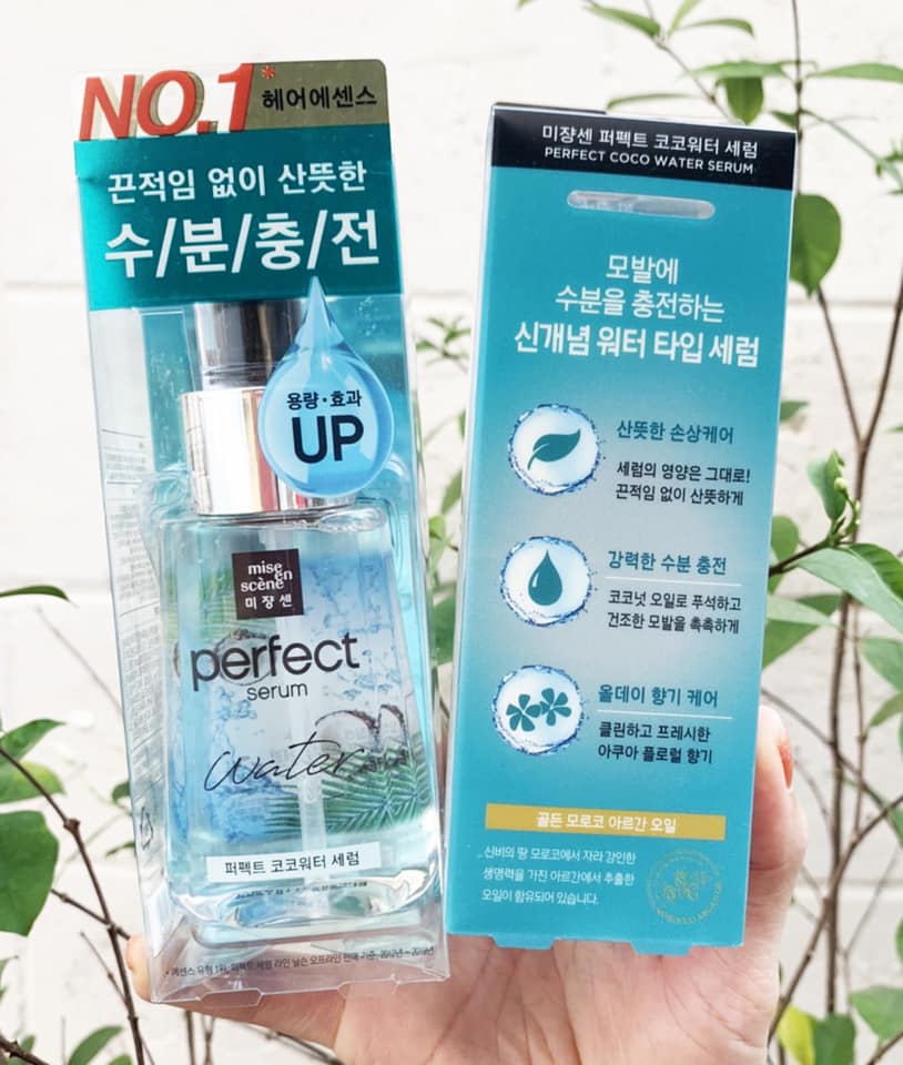 Mise En Scene Perfect Serum Water 80ml. ออยล์เซรั่มบำรุงผมสูตรน้ำ ขวดฟ้า
